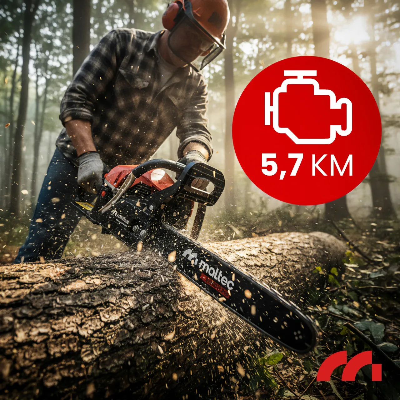 Benzininis grandininis pjūklas Maltec MasterCut5700W 5,7 AG su priedų rinkiniu