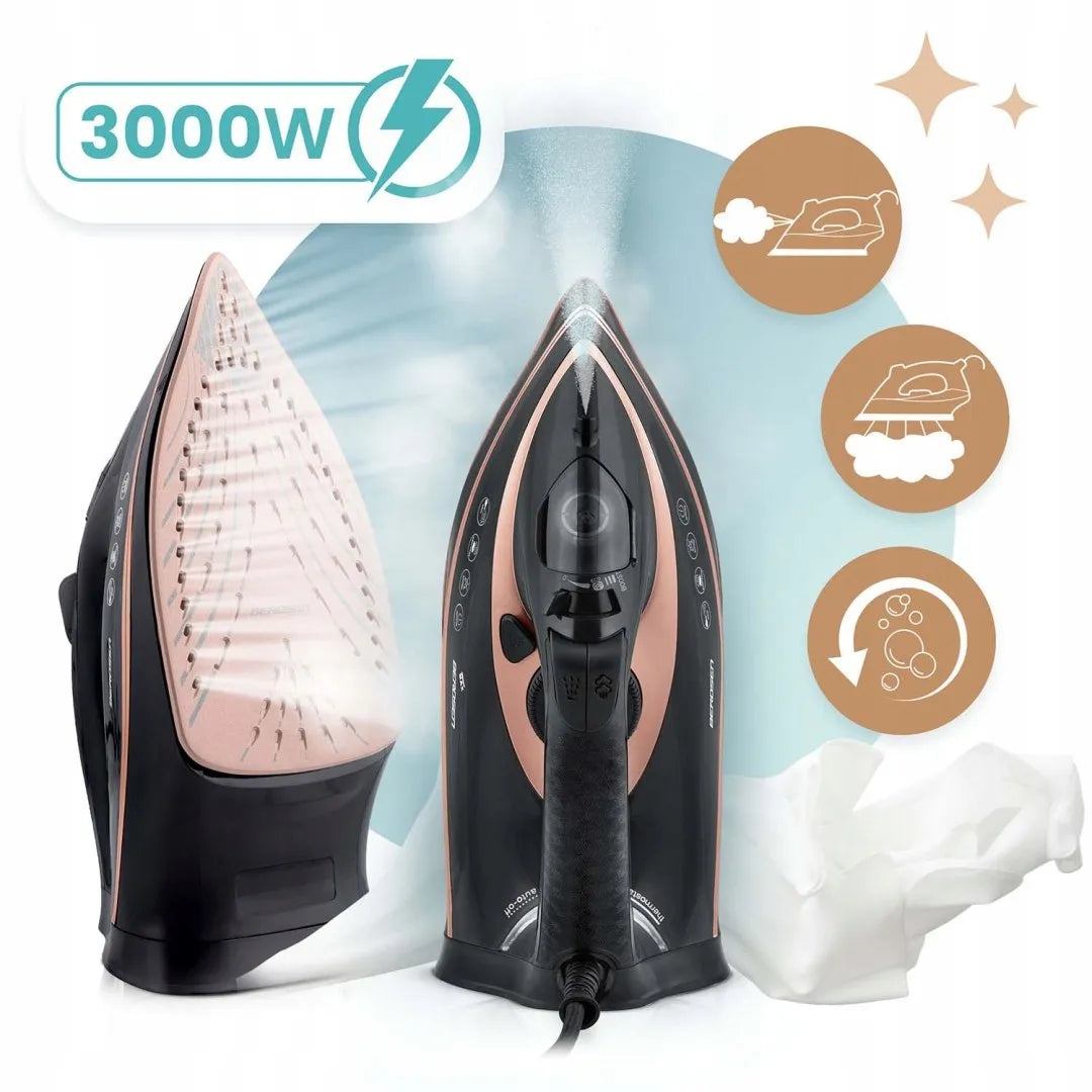 Berdsen BD-332 garinis lygintuvas 3000 W, keraminis padas, vertikalus lyginimas