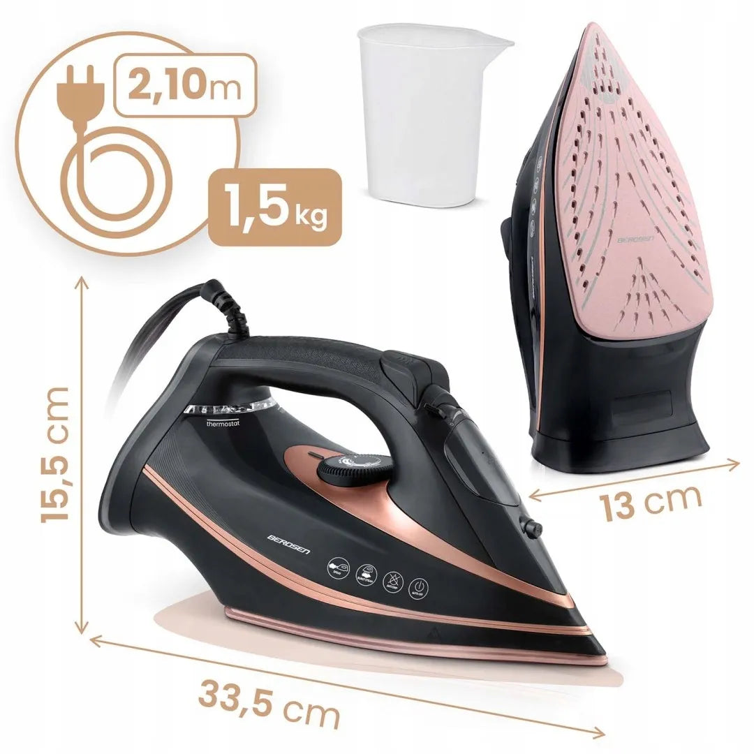 Berdsen BD-332 garinis lygintuvas 3000 W, keraminis padas, vertikalus lyginimas