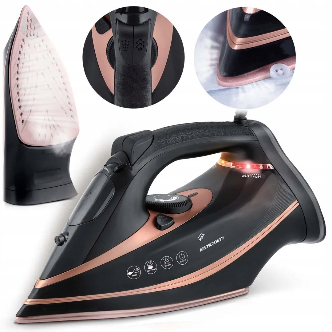 Berdsen BD-332 garinis lygintuvas 3000 W, keraminis padas, vertikalus lyginimas