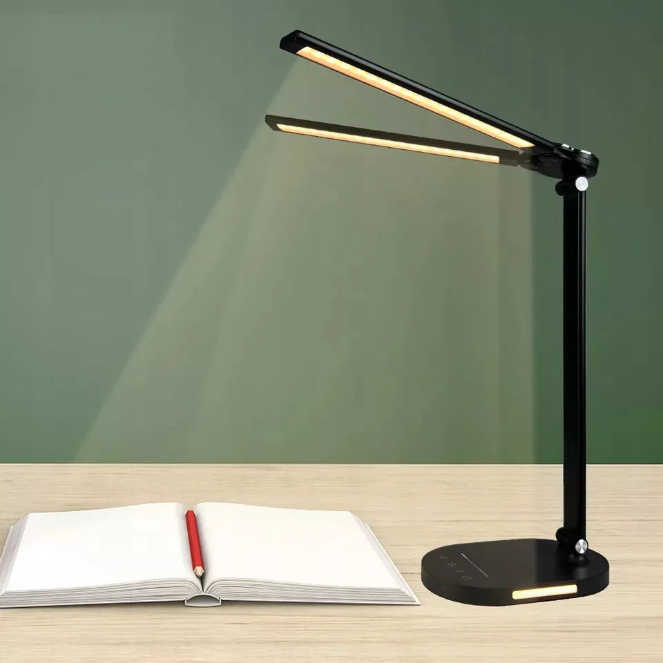 Berge dviguba LED stalo lempa, 8W, reguliuojamas ryškumas ir spalvos