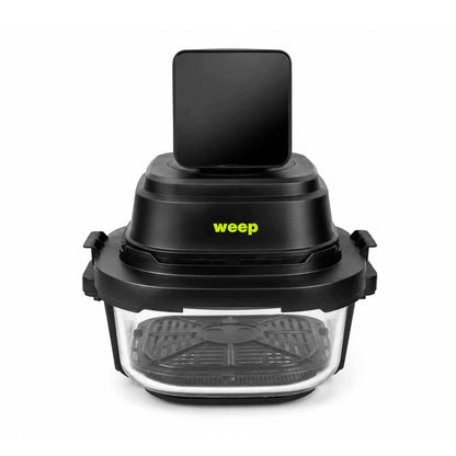 Beriebalė gruzdintuvė Airfryer AirGlass Smart 1500W, stikliniai dubenys 4L+1,5L