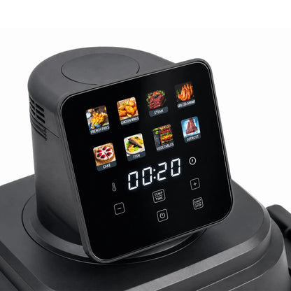 Beriebalė gruzdintuvė Airfryer AirGlass Smart 1500W, stikliniai dubenys 4L+1,5L