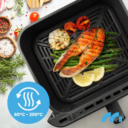 Beriebalė gruzdintuvė Maltec AirFryer 10L 2000W su stebėjimo langeliu ir kepimo padėklais