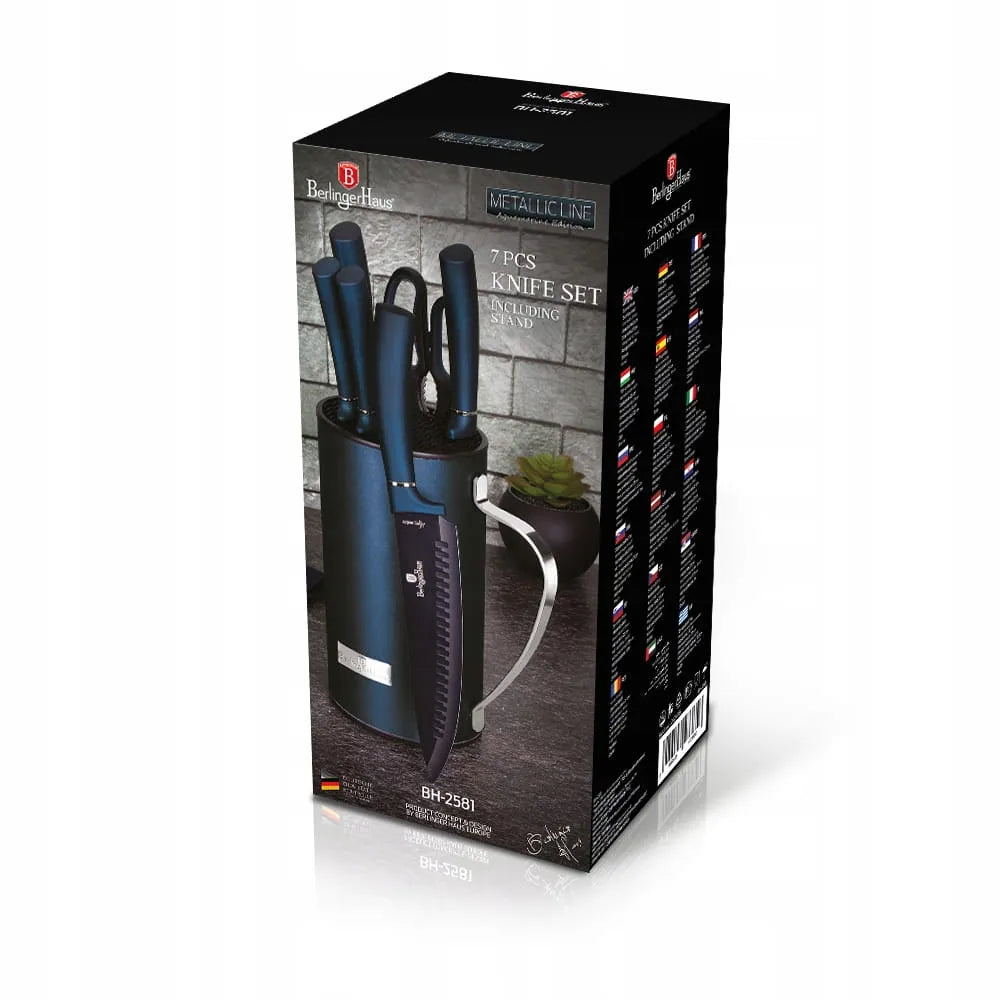 Berlinger Haus Aquamarine BH-2581 peilių rinkinys su stovu, 7 dalių