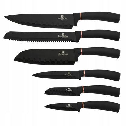 Berlinger Haus Black Rosegold 6 dalių peilių rinkinys BH-2337