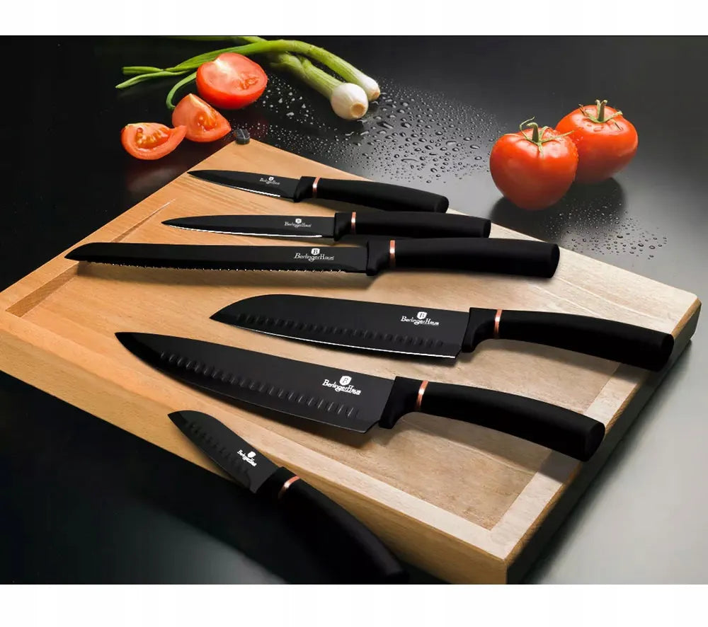 Berlinger Haus Black Rosegold 6 dalių peilių rinkinys BH-2337