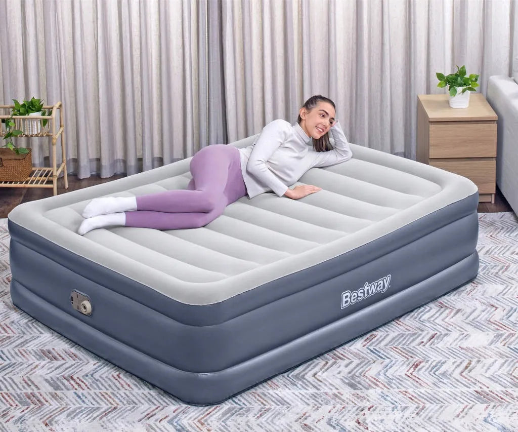 „Bestway“ 6713I dvivietis pripučiamas čiužinys su elektriniu siurbliu, 209 × 152 × 51 cm