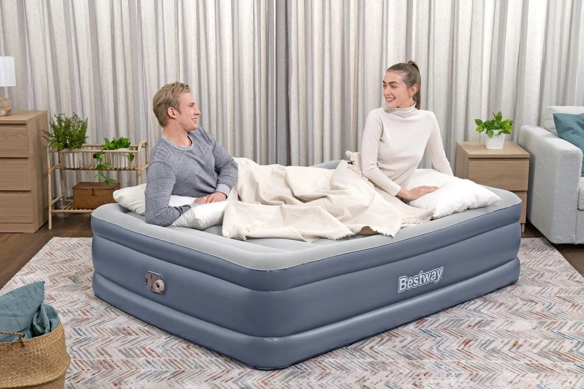 „Bestway“ dvivietis pripučiamas čiužinys 200 × 150 cm su elektrine pompa