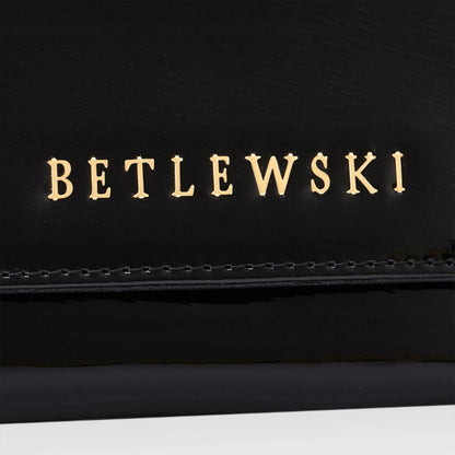Betlewski moteriška piniginė iš natūralios odos, juoda