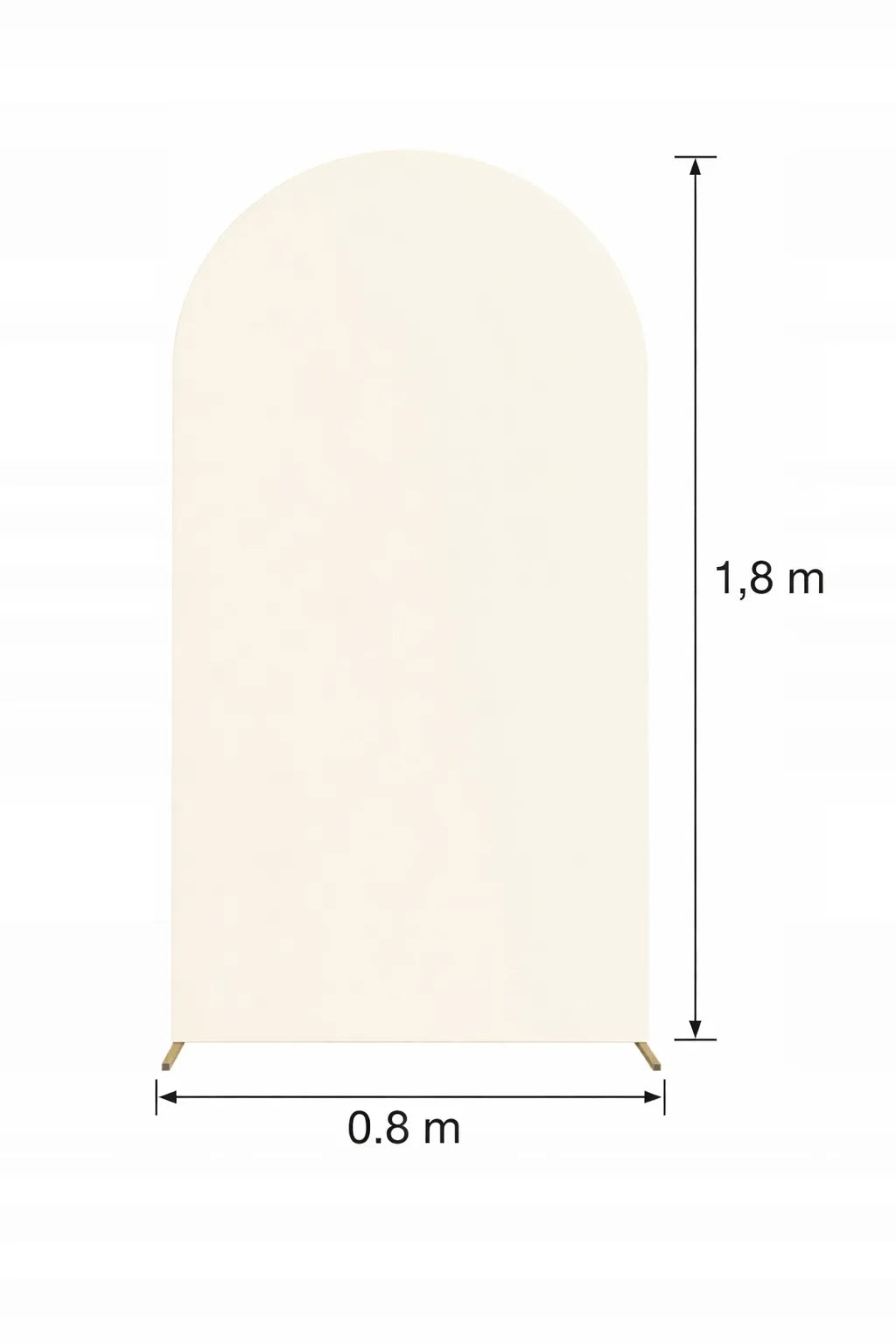Bežinis medžiaginis užvalkalas balionų arkai, dekoracijų pagrindas, Komunija, 180x80 cm