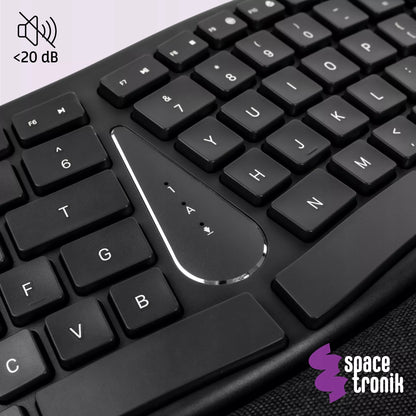 Ergonominė laidinė USB klaviatūra Spacetronik EZZY 1.5m membrana