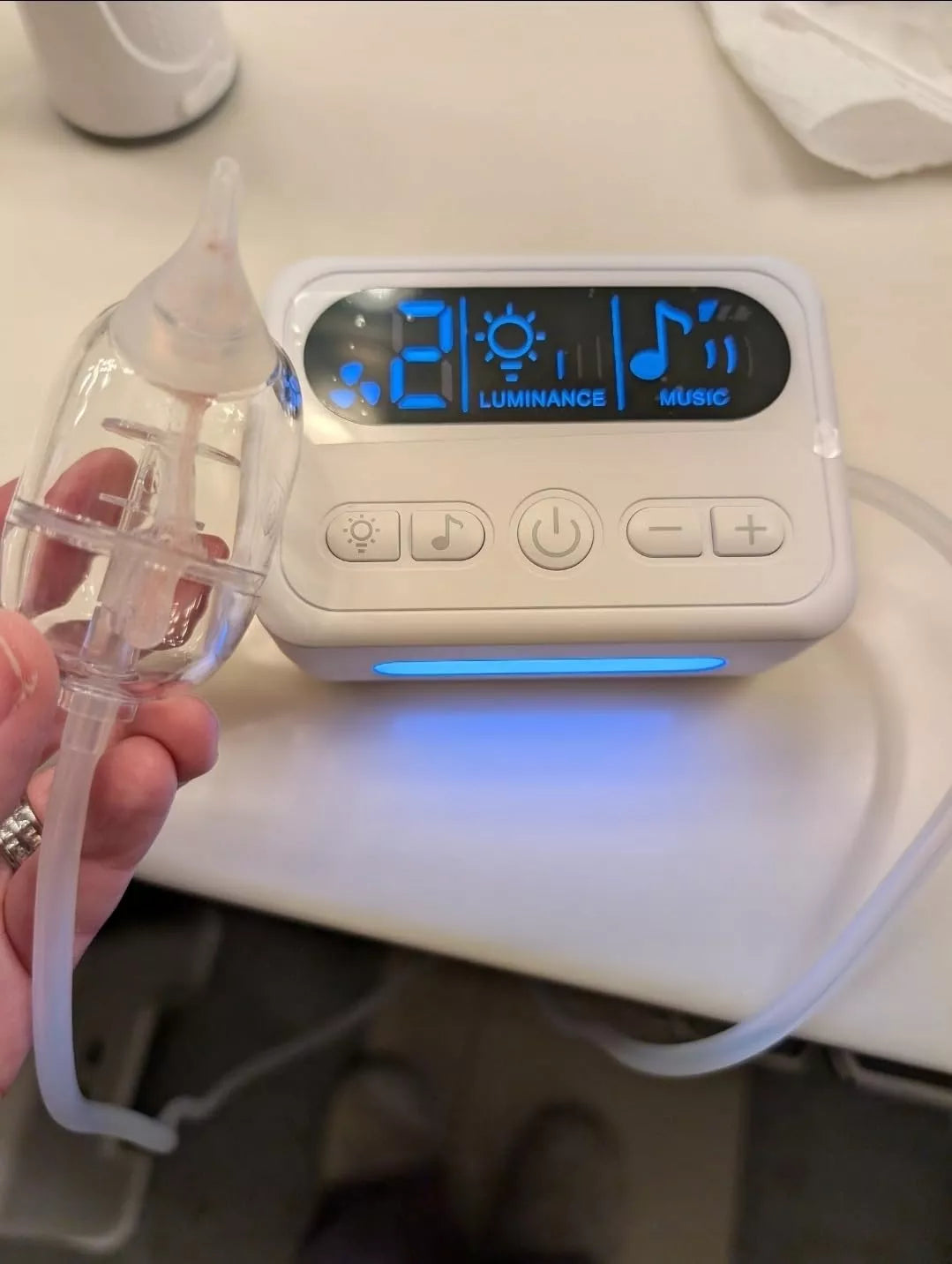 ELEKTRONINIS NOSIES ASPIRATORIUS KŪDIKIAMS TYLUS LCD 9 REŽIMAI 3 ANTGALIAI