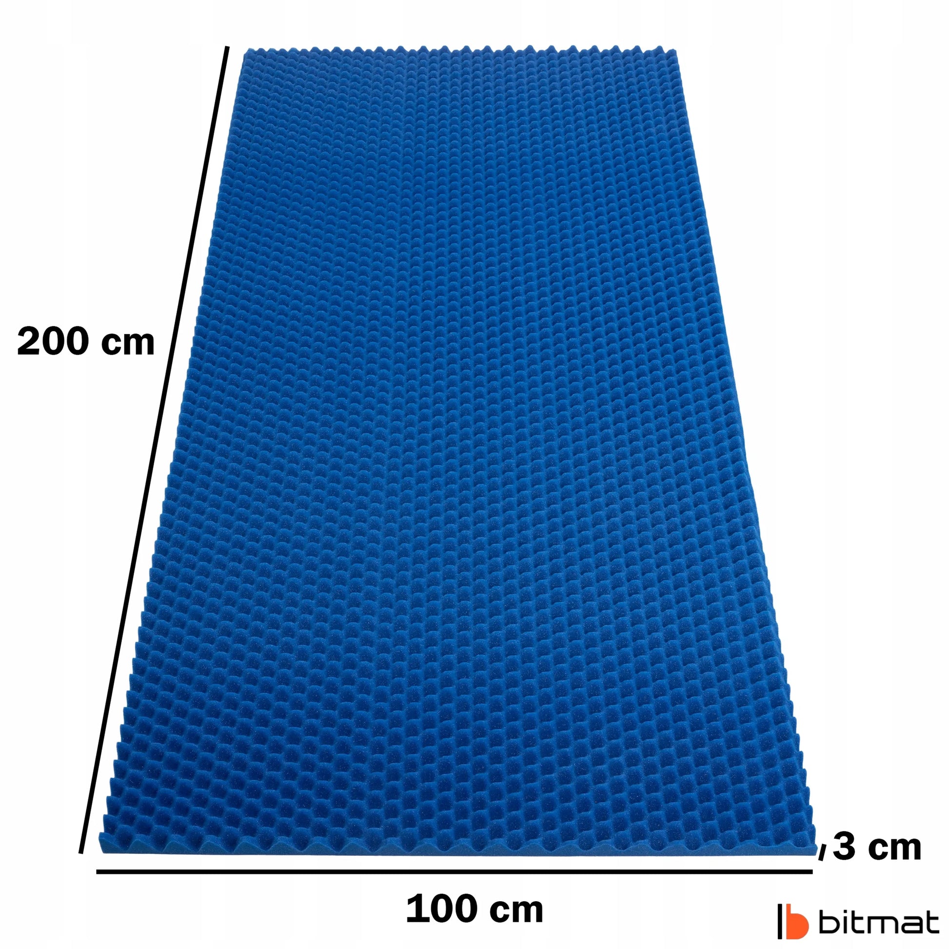 Bitmat akustinė plokštė FALA 3cm mėlyna, 2m x 1m, be klijų, aidui slopinti
