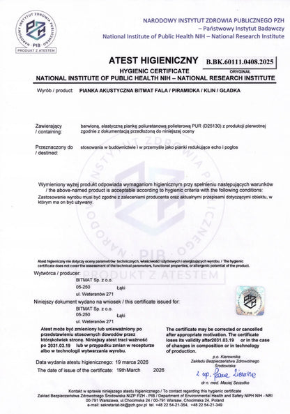 Bitmat akustinė plokštė iškilais kvadratėliais, šviesiai pilka