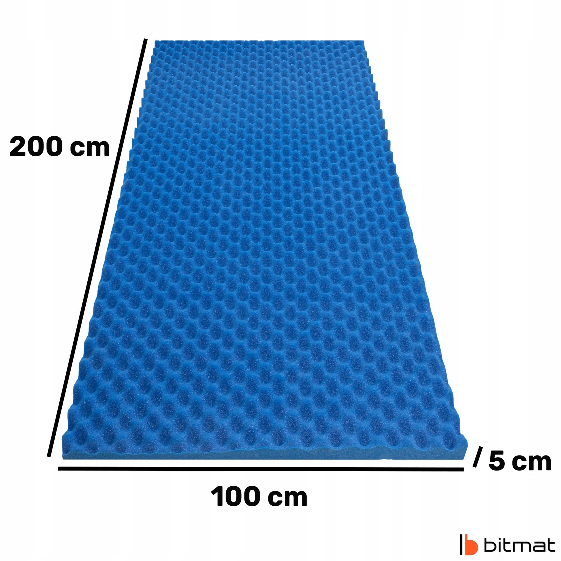 Bitmat mėlynas akustinysis porolonas 5 cm, elegantiška išvaizda ir puiki akustika