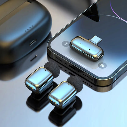 Blavec MK-03 belaidžių atlapo mikrofonų rinkinys su USB-C imtuvu ir krovimo dėklu
