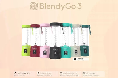 „BlendyGo 3“ belaidis trintuvas, levandų spalvos, USB