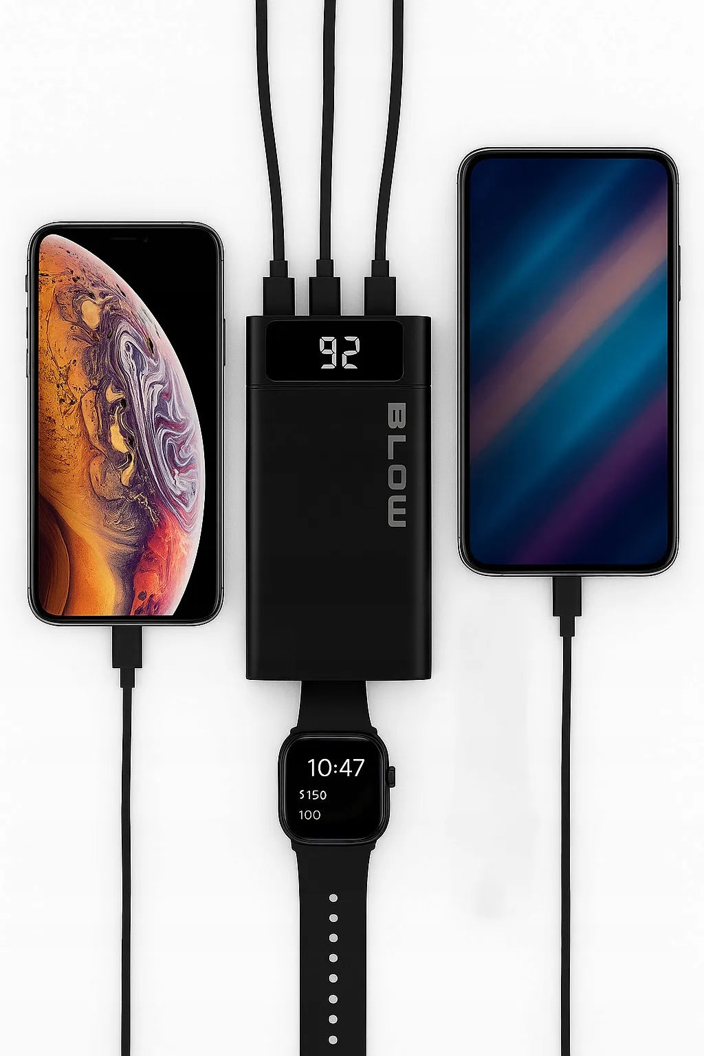 BLOW 20000 mAh 22,5W „Power Bank“, QC, PD, USB-C, greitas ir talpus