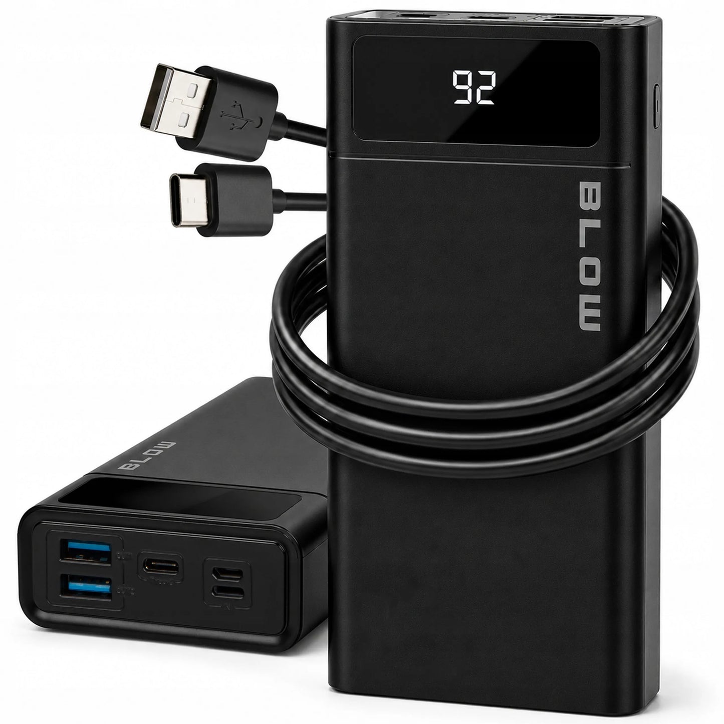 BLOW 20000 mAh 22,5W „Power Bank“, QC, PD, USB-C, greitas ir talpus