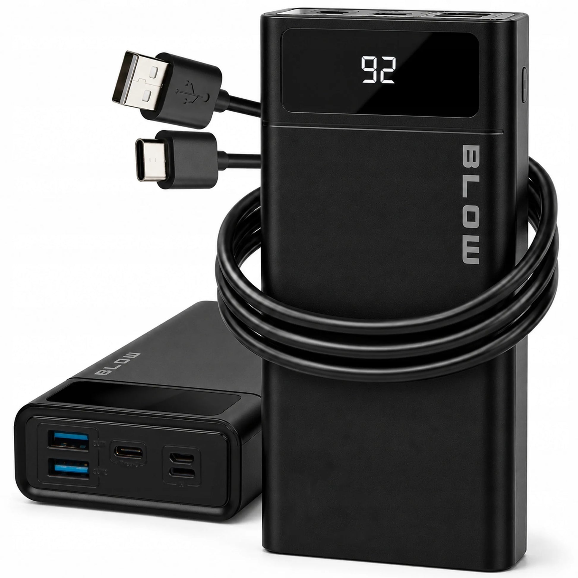 BLOW 20000 mAh 22,5W „Power Bank“, QC, PD, USB-C, greitas ir talpus