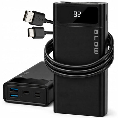 BLOW 20000 mAh 22,5W „Power Bank“, QC, PD, USB-C, greitas ir talpus