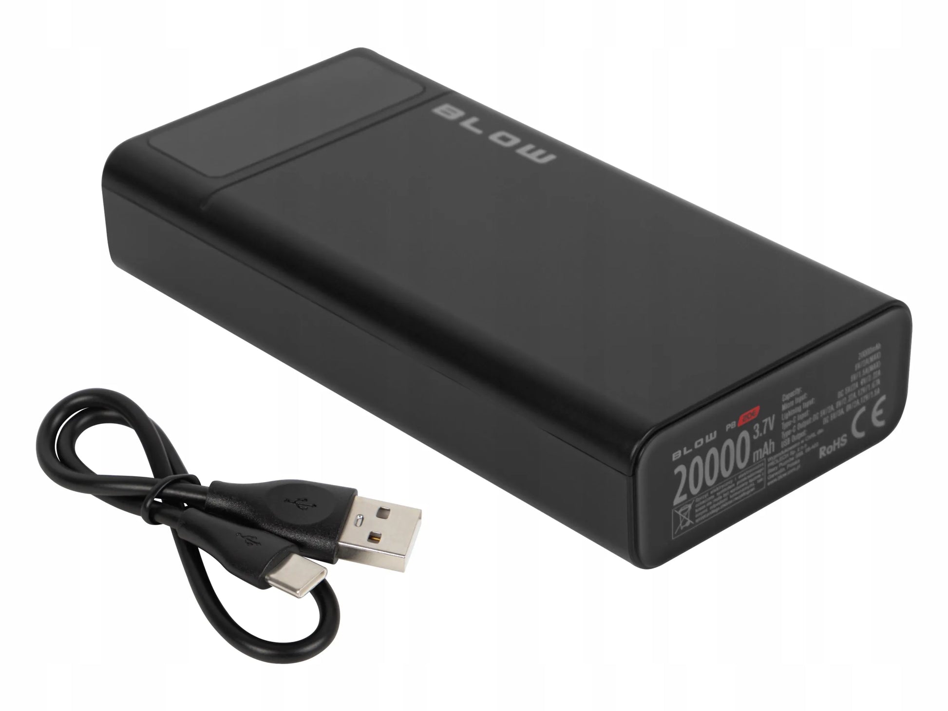 BLOW 20000 mAh 22,5W „Power Bank“, QC, PD, USB-C, greitas ir talpus