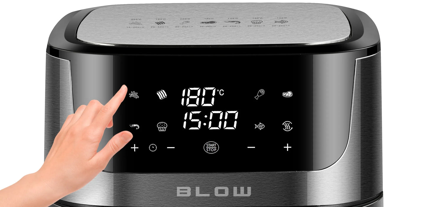 BLOW 44-600 karšto oro gruzdintuvė, 8 litrų, 2500W, 8 programos
