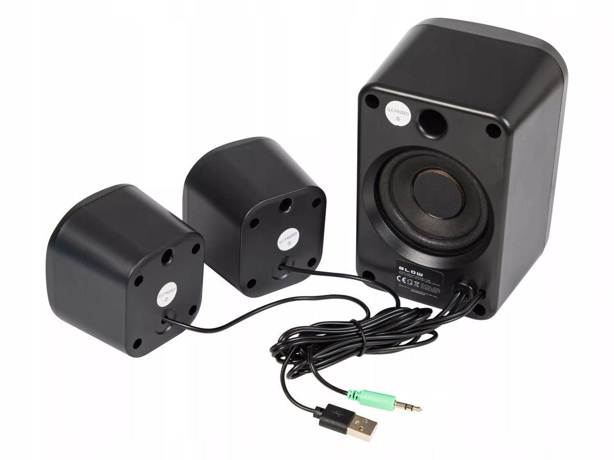 BLOW Adrealine 66-399# žaidimų kompiuterio garsiakalbių rinkinys 2.1, RGB LED, 2 × 3 W + 5 W žemųjų dažnių garsiakalbis