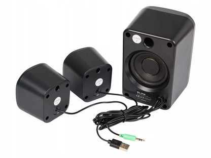 BLOW Adrealine 66-399# žaidimų kompiuterio garsiakalbių rinkinys 2.1, RGB LED, 2 × 3 W + 5 W žemųjų dažnių garsiakalbis