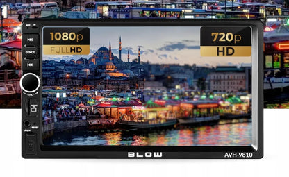 BLOW AVH-9810 2-DIN automobilinis grotuvas su „Bluetooth“, 7 colių jutikliniu ekranu, RDS, USB, AUX, 4 × 50 W ir nuotolinio valdymo pulteliu