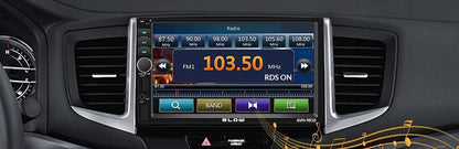 BLOW AVH-9810 2-DIN automobilinis grotuvas su „Bluetooth“, 7 colių jutikliniu ekranu, RDS, USB, AUX, 4 × 50 W ir nuotolinio valdymo pulteliu