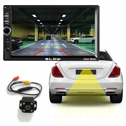 BLOW AVH-9810 2-DIN automobilinis grotuvas su „Bluetooth“, 7 colių jutikliniu ekranu, RDS, USB, AUX, 4 × 50 W ir nuotolinio valdymo pulteliu