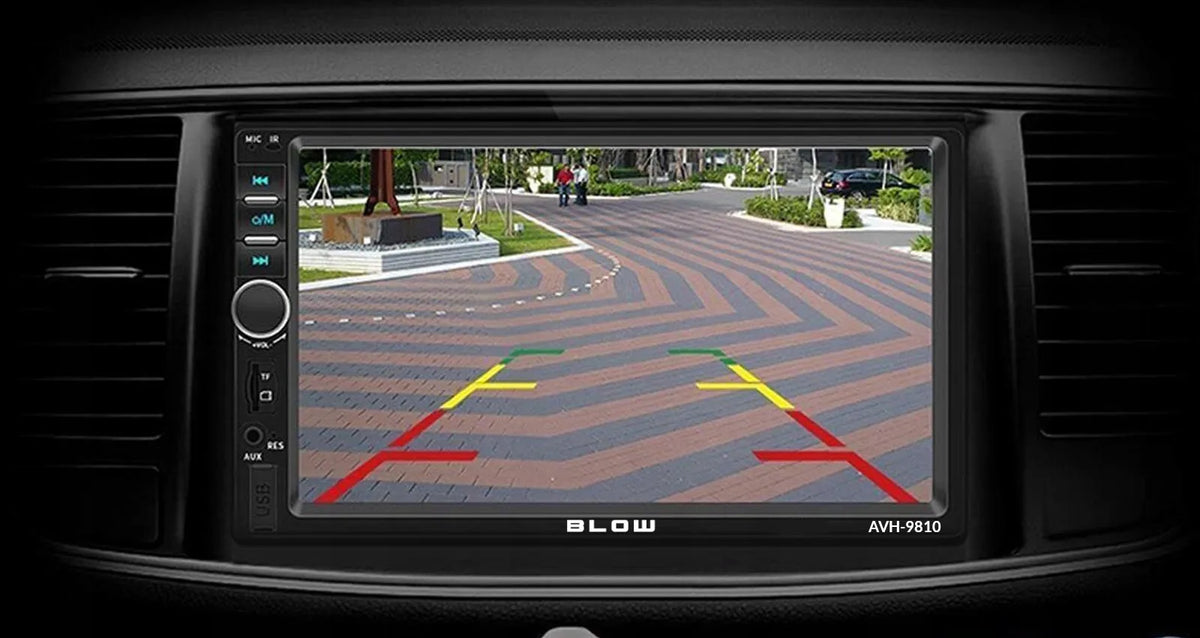 BLOW AVH-9810 2-DIN automobilinis grotuvas su „Bluetooth“, 7 colių jutikliniu ekranu, RDS, USB, AUX, 4 × 50 W ir nuotolinio valdymo pulteliu