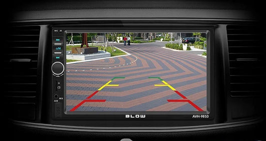 BLOW AVH-9810 2-DIN automobilinis grotuvas su „Bluetooth“, 7 colių jutikliniu ekranu, RDS, USB, AUX, 4 × 50 W ir nuotolinio valdymo pulteliu