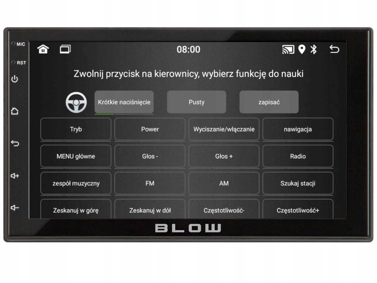 BLOW AVH-9930 2-DIN automobilinis radijas su „Android 12“, „Bluetooth“, „CarPlay“, „Android Auto“ ir „Mirror Link“, 7 colių