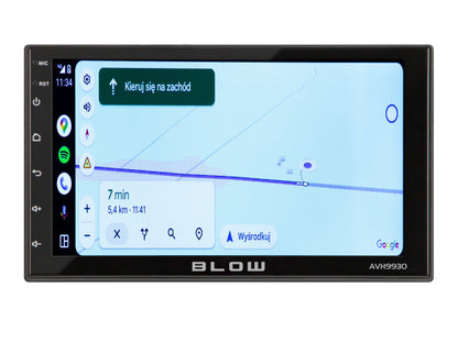 BLOW AVH-9930 2-DIN automobilinis radijas su „Android 12“, „Bluetooth“, „CarPlay“, „Android Auto“ ir „Mirror Link“, 7 colių