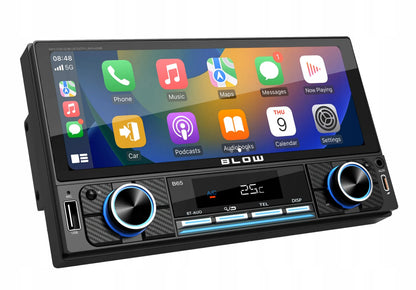 BLOW AVH686B 2-DIN automobilinis grotuvas su 6,86 colio jutikliniu ekranu, USB, „Bluetooth“, CarPlay ir Android Auto