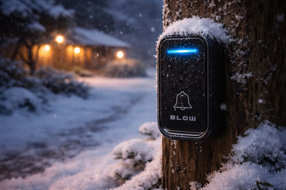 BLOW belaidis vandeniui atsparus durų skambutis IP44, didelis veikimo nuotolis, skirtas namų durims ir varteliams