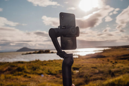 BLOW BG700 sulankstomas telefono gimbalas su trijų ašių vaizdo stabilizavimu, skirtas „iOS“ ir „Android“