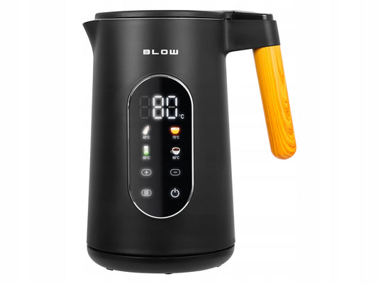 BLOW BK-17PB juodas elektrinis virdulys su ekranu, 2500 W, 1,7 l, temperatūros reguliavimas