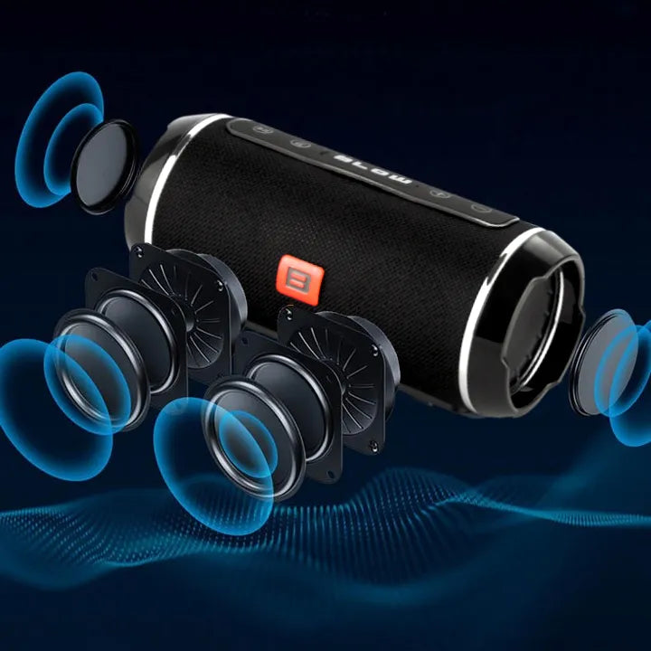 BLOW BT460 nešiojamas Bluetooth garsiakalbis su FM radiju, USB, SD ir AUX jungtimis, juodas