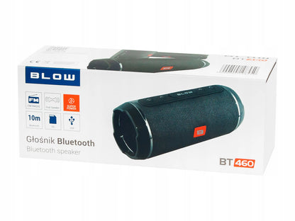 BLOW BT460 nešiojamas Bluetooth garsiakalbis su FM radiju, USB, SD ir AUX jungtimis, juodas