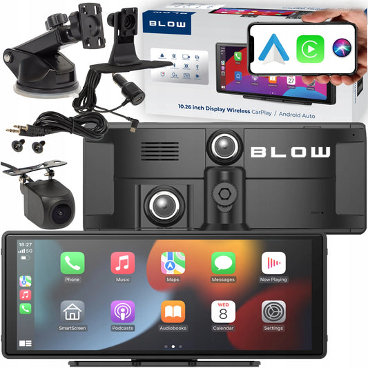 BLOW CarPlay5.0 automobilinė multimedijos stotelė su 10,26 col. ekranu, Android Auto, CarPlay ir galinio vaizdo kamera