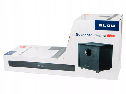 BLOW CINEMA 4.1 garso juosta su „Bluetooth“, USB, HDMI ir žemųjų dažnių kolonėle, 120 W, juoda