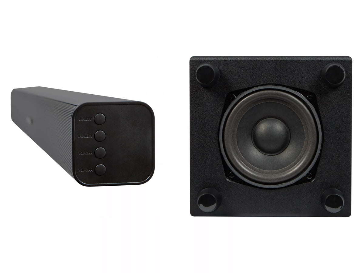 BLOW CINEMA 4.1 garso juosta su „Bluetooth“, USB, HDMI ir žemųjų dažnių kolonėle, 120 W, juoda