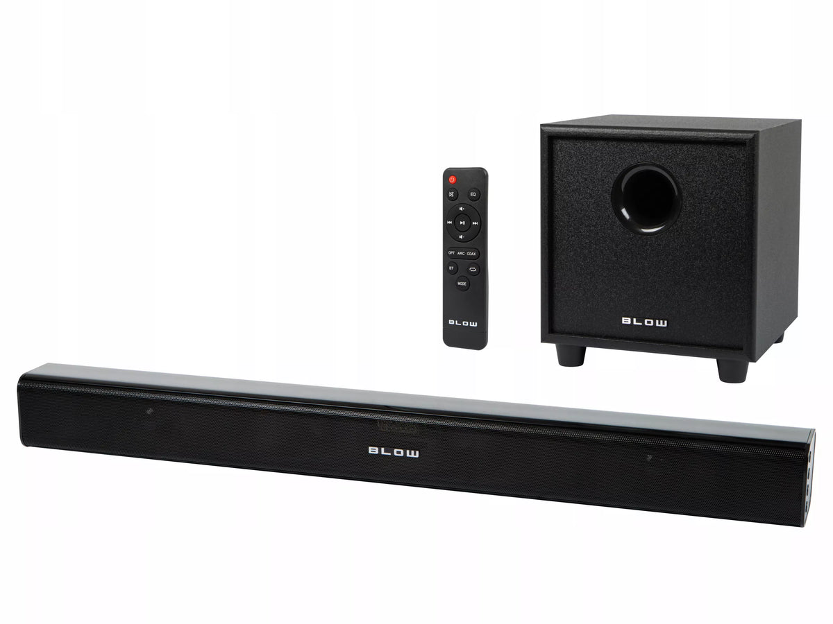 BLOW CINEMA 4.1 garso juosta su „Bluetooth“, USB, HDMI ir žemųjų dažnių kolonėle, 120 W, juoda