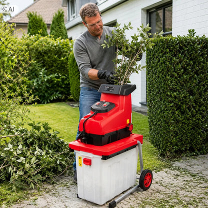 BLOW elektrinis šakų smulkintuvas, 3000 W, 45 mm, frezinis mechanizmas