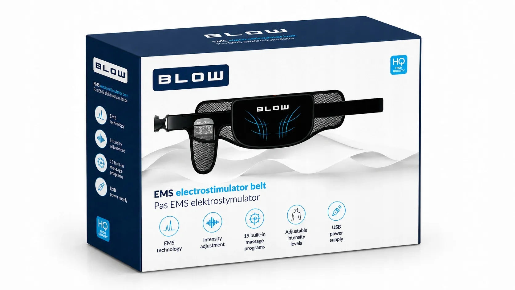 BLOW EMS pilvo raumenų elektrostimuliatorius diržas lieknėjimui