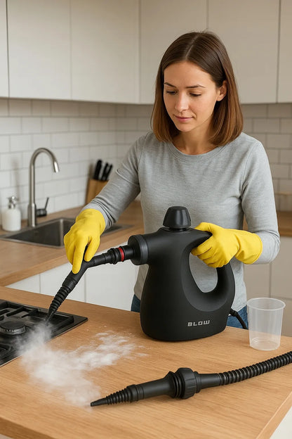 BLOW garinis valytuvas, slėginis valymo įrenginys langams, apmušalams ir plytelių tarpams, 3m